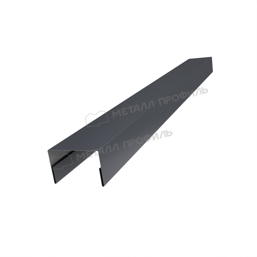 Планка крышки забора 40мм 30х45 х 3000 NormanMP (ПЭ-01-7024-0.5)