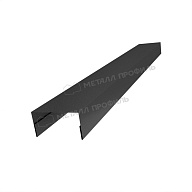 Планка крышки забора 60мм 35х65 х 3000 (VALORI Д-20-DarkGrey\DarkGr-0.5)
